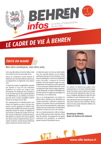 Lettre du Maire N°10_Mars 2019