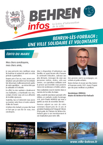 Lettre du Maire N°13_Janvier 2021