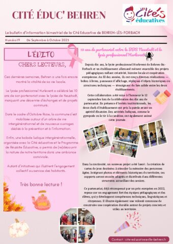 Cité éducative_bulletin d'information bimestriel_Numéro 19