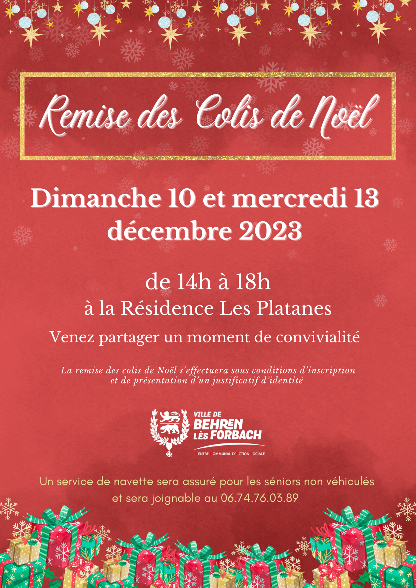 Remise des colis de Noël !